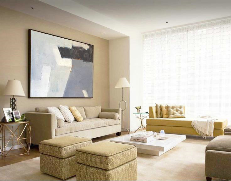 Large Abstract Painting On Canvas,Oversized Horizontal Contemporary Art,Large Oil Canvas Art,White,Grey,Blue.etc